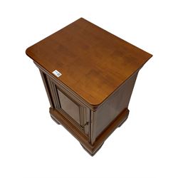 French cherry wood bedside lamp cabinet