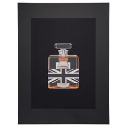 Judy Blame (British 1960-2018): 'Baby's Bottle' digital archive print colour silkscreen signed and numbered 1/50 in pencil 40cm x 30cm (unframed)