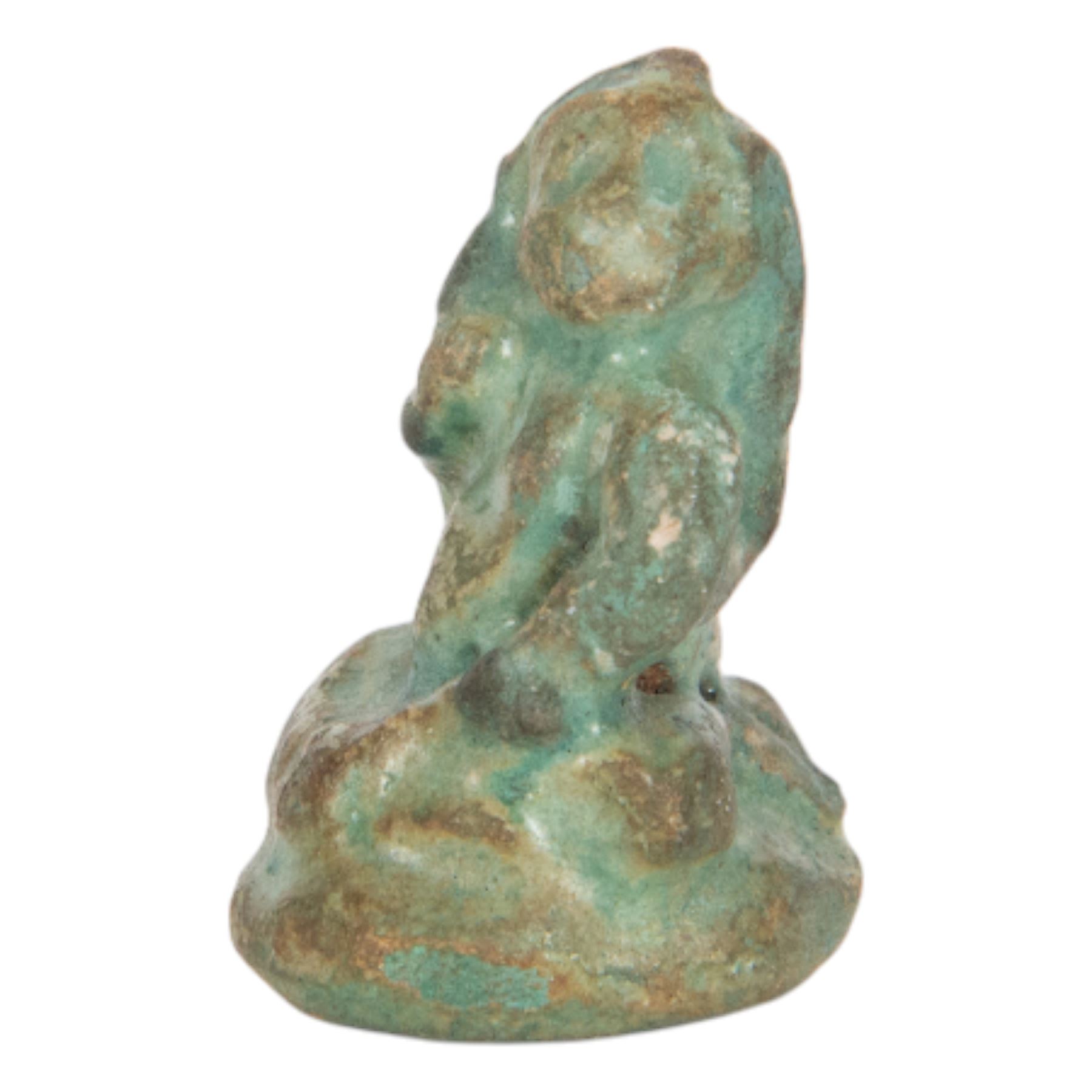 Egyptian blue Faience Ushabti figure of Isis, circa 600 BC, H4cm