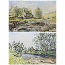 Alan Stuttle (British 1939-): Rural River Landscape, two watercolours signed max 53cm x 72cm (2)