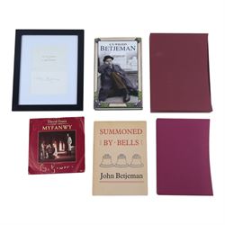 Collection of John Betjeman books and memorabilia, to include first edition 'Summoned by t...