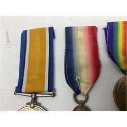 Five WW1 Lincolnshire Regiment medals comprising 1914-15 Star awarded to 12032 Pte. H. Pask; 1914-15 Star to 10759 Pte. W. Clark; British War Medal to 7739 A. Sjt. G.W.L. Atkin; Victory Medal to 22678 Cpl. H. Vallance; all with ribbons; and Victory Medal to 6014 Pte. W.S. Boulton; some biographical details (5)