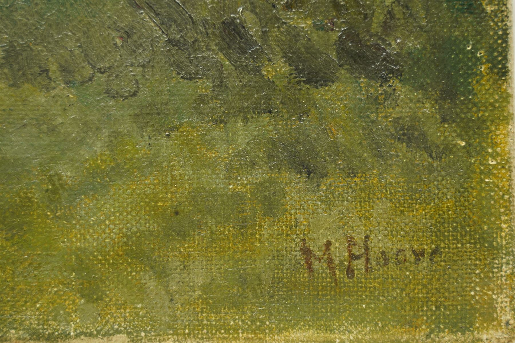 Marjorie Hoare (British 1953): 'House in Provence' and 'The Copse', two oils on canvas signed, inscribed verso max 37cm x 44cm (2)
