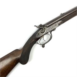 H. Akrill Beverley .410 side-by-side double barrel shotgun converted from 80-bore double barrel park rifle probably 360 x 2.25