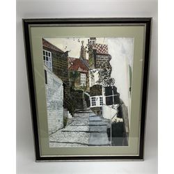 English School (Contemporary): Street scene, watercolour unsigned 50cm x 39cm