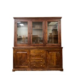 Large hardwood display wall unit, the up