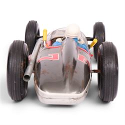 1960s Marx Toys Jetspeed racing car, battery operated tinplate racing car with lithographed details, L45cm