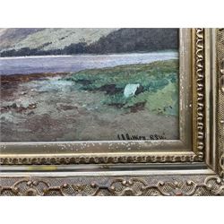 James Alfred Aitken RSW (Scottish 1846-1897): Loch Scene, watercolour signed 25cm x 34cm 