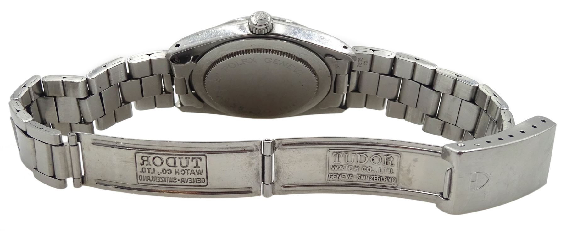 Tudor Prince Oysterdate gentleman's stainless steel Rotor Self-Winding wristwatch, circa 1986, silvered dial with date aperture, Ref. 74000, serial No. 183125, on original stainless steel bracelet