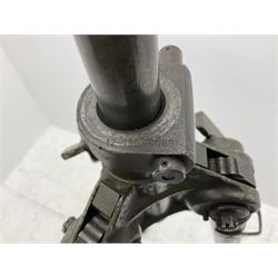 German machine gun stand of adjustable tripod form, marked 'NHW 7/63 12 -135 - 6089'