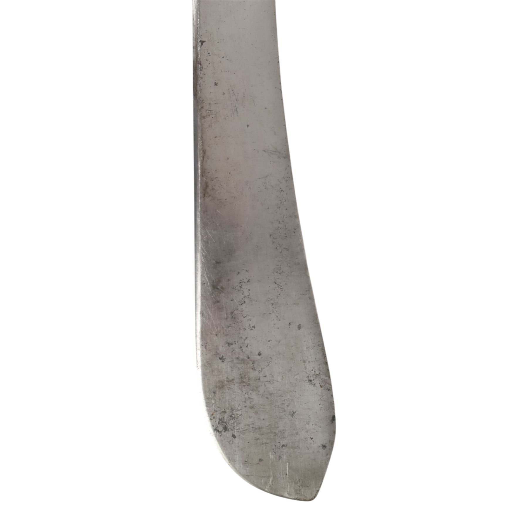 WWII US military machete dated 1944, Legitamas Collins & Co, model no.1250, with original leather sheath, overall L58cm