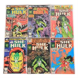 Twenty-five Marvel Bronze Age 'The Savage She Hulk' comic books, spanning years 1979-1981, comprising issues #1-#25 and two 'The Sensational She Hulk' comic books issues #1 and #2