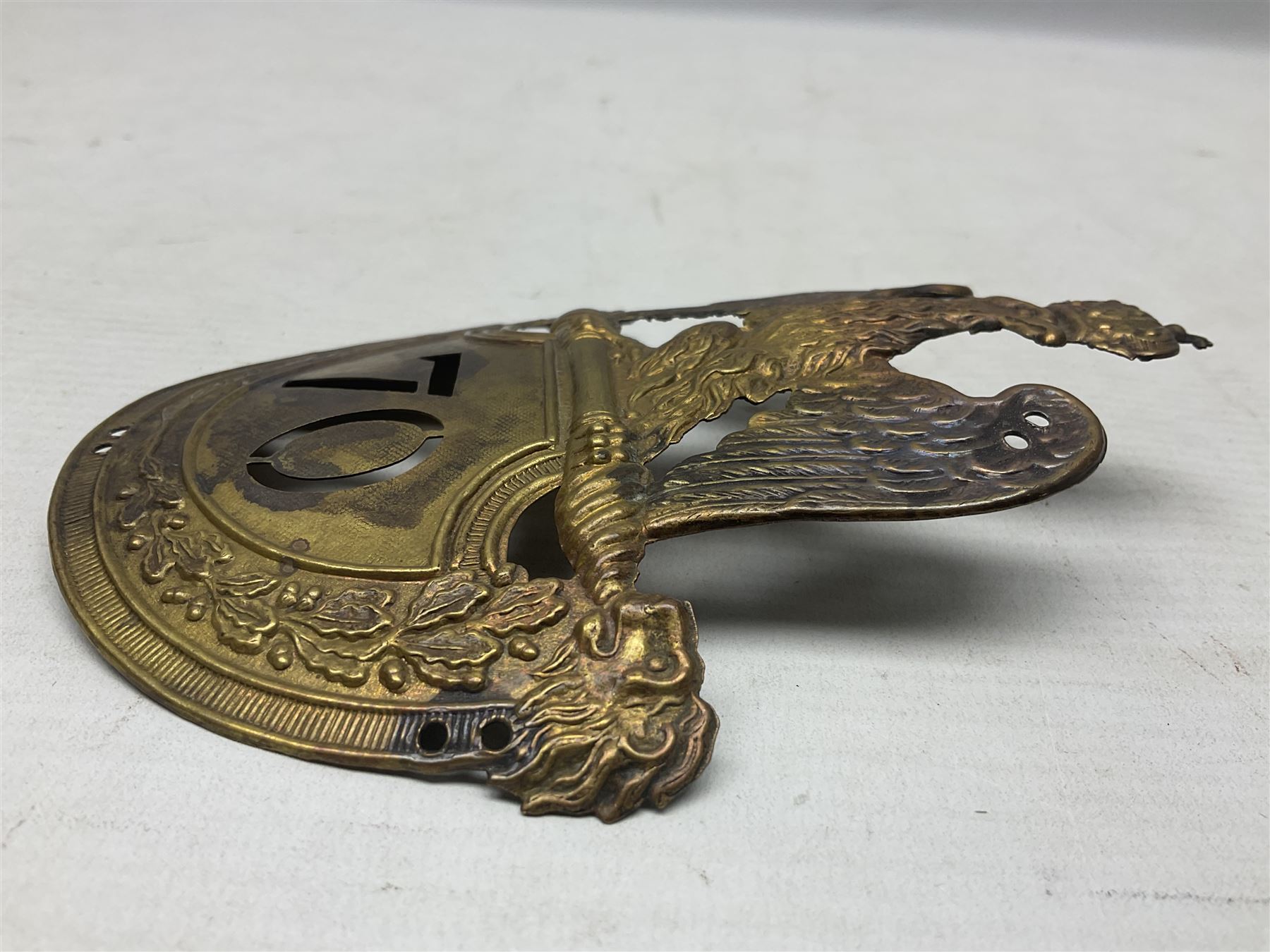 French 1st Empire 70th Infantry shako plate 1814 pattern