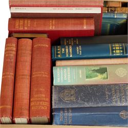 Dictionaries, Atlases and Information Interest - Twenty-four volumes of 'The Century Dictionary', 'English Literature - An Illustrated Record' four volumes, 'Grimm's Mythologie' two volumes, and others, contents in four boxes