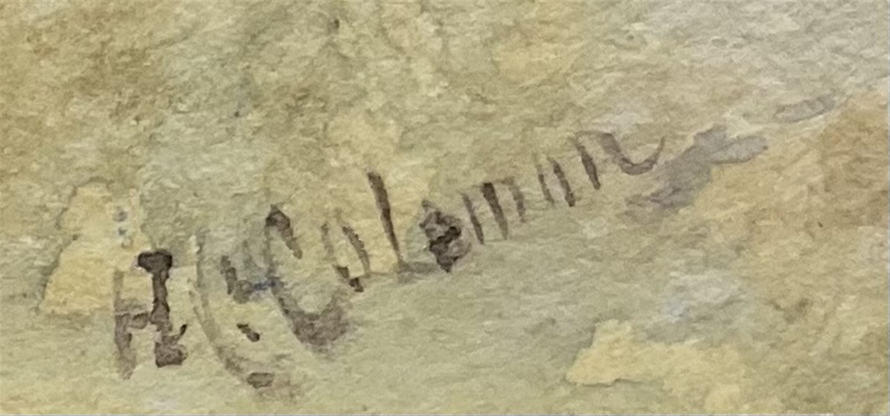 Helen Cordelia Coleman (Angell) (British 1847-1884): 'Roses', watercolour and bodycolour signed, original title on artist's address label verso 12.5cm x 18cm
Provenance: with Christopher Wood Gallery, Bury Street, London, label verso