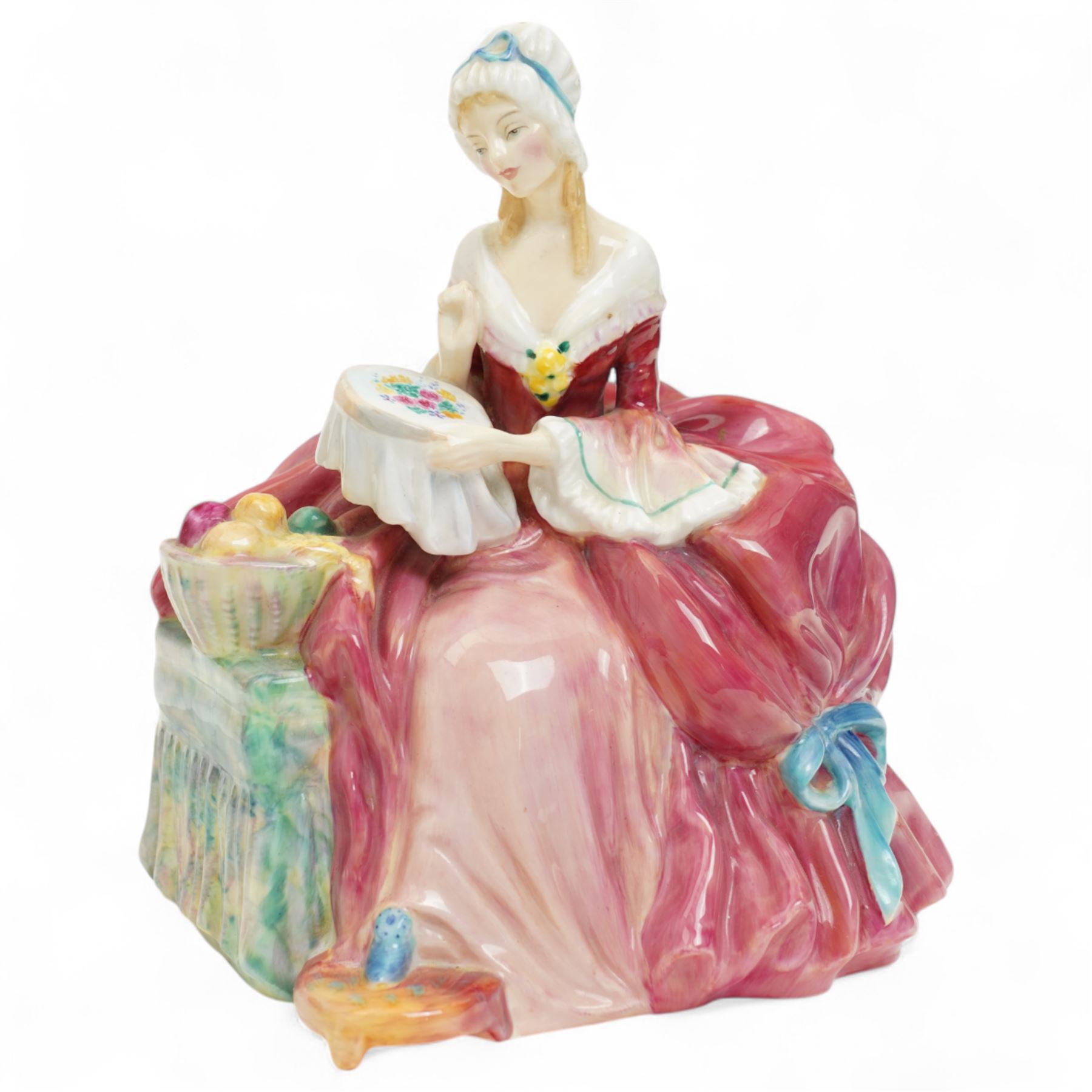 Collection of nine Royal Doulton figures, comprising 'Top o' The Hill' HN1834, 'Goody Two Shoes' HN2037, 'A Child From Williamsburg' HN2154, 'Spring' HN1885, 'Valerie' HN2107, 'Janine' HN2461, 'Bunny' HN2214, 'Peggy' HN2038 and 'Penelope' HN1901 (9)