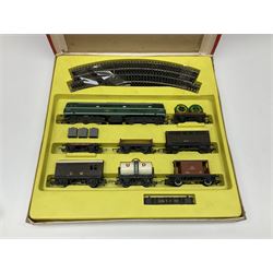 Hornby '00' gauge - RS.651 Freightmaster Set with Class 31 Diesel (Brush Type 2) A1A-A1A locomotive, seven wagons and track; boxed; together with fifteen various makers wagons and Busch Micro Electronic Roadworks Sign Set; predominantly boxed
