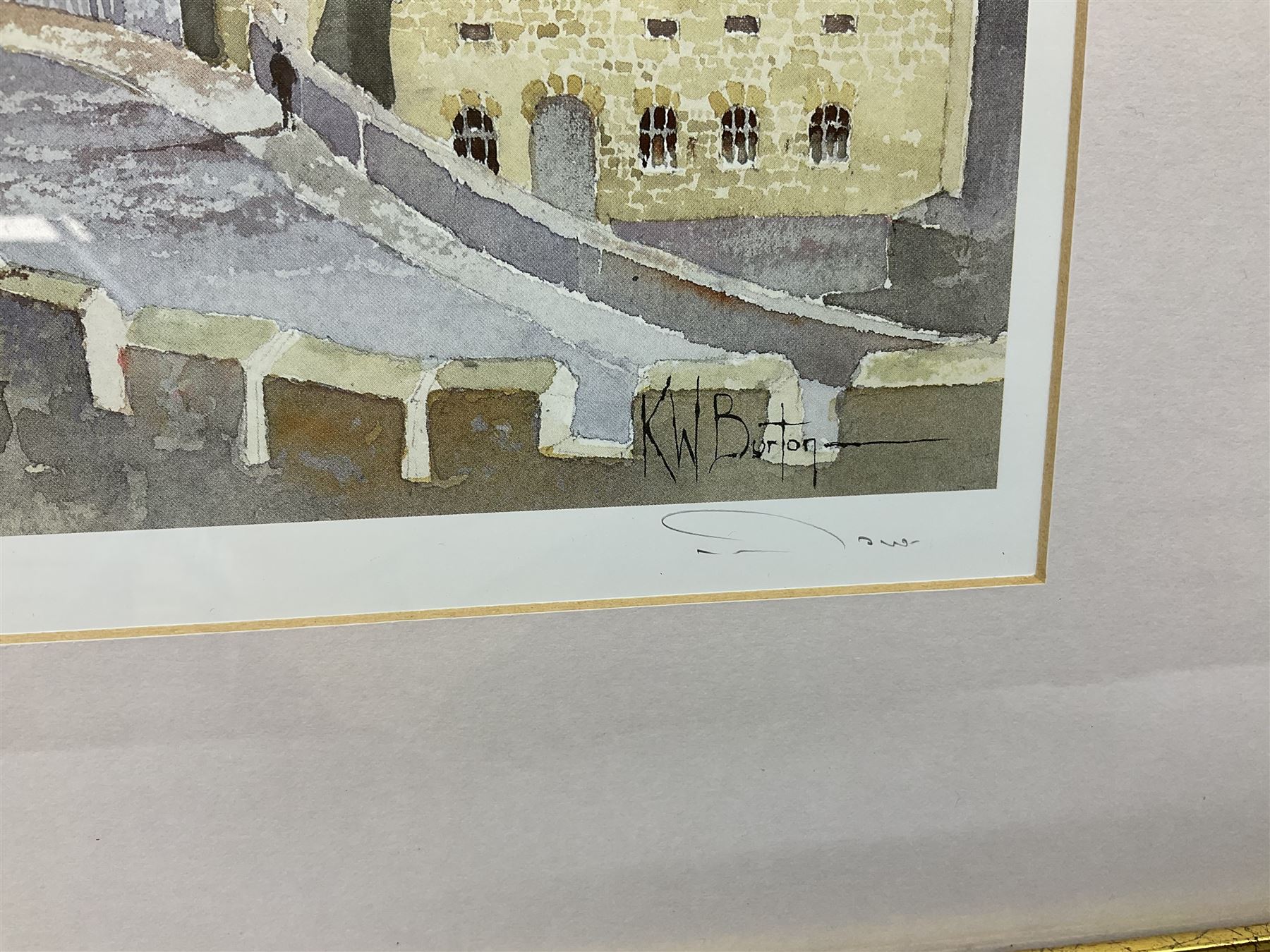 After Ken Burton (northern British 20th century); 'Scarborough Yorkshire' and 'York Minster', pair limited edition colour prints signed in pencil (2)