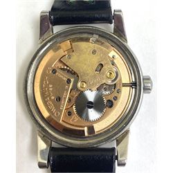 Omega Seamaster automatic 'bumper' gentleman's wristwatch, Ref. 2576-14, Cal. 342, serial No. 12959873, on black leather strap