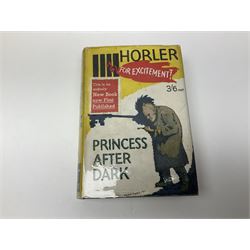 Collection of Hodder and Stoughton yellow jacket version books, to include Sydney Horler, George Goodchild, Dornford Yates, Leslie Charteris etc 