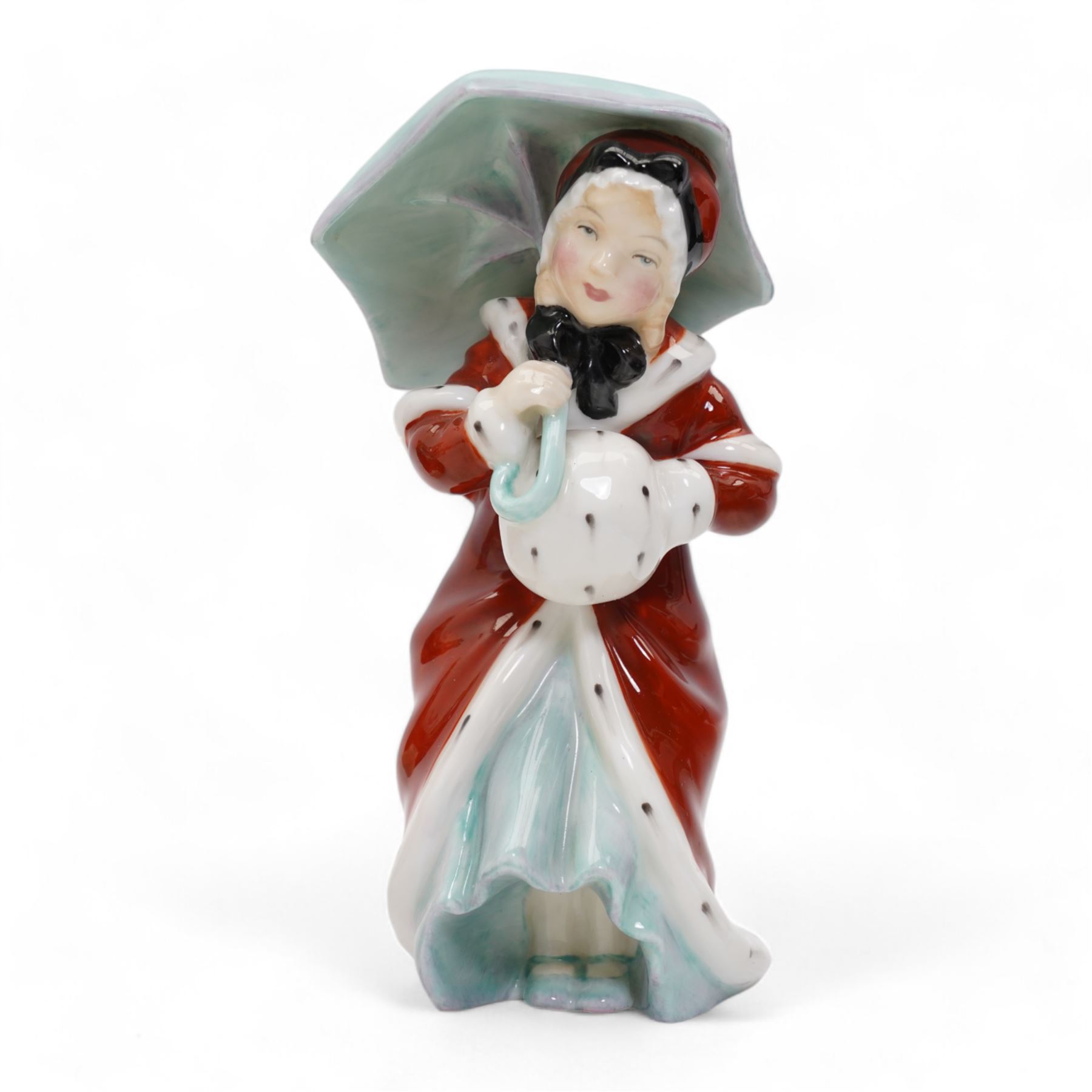 Six Royal Doulton figures comprising 'Jack' and 'Jill' HN2060 & HN2061, 'Once Upon a Time', 'Tootles', 'Miss Muffet' and 'Linda' (6)