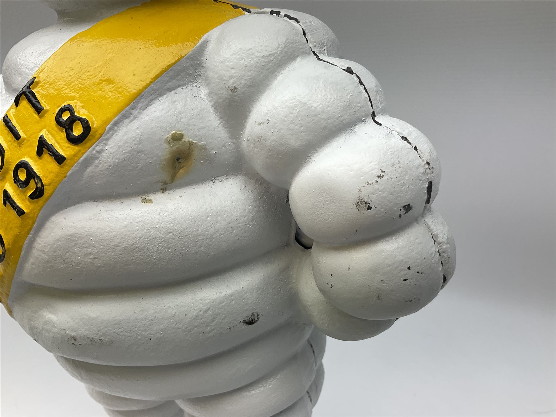 Cast iron Michelin man figure, H38cm