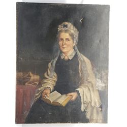 Alexander MacArthur (British 19th century): Portrait of a Victorian Lady, oil on canvas signed and dated 1876, further signed and dated verso 112cm x 86cm