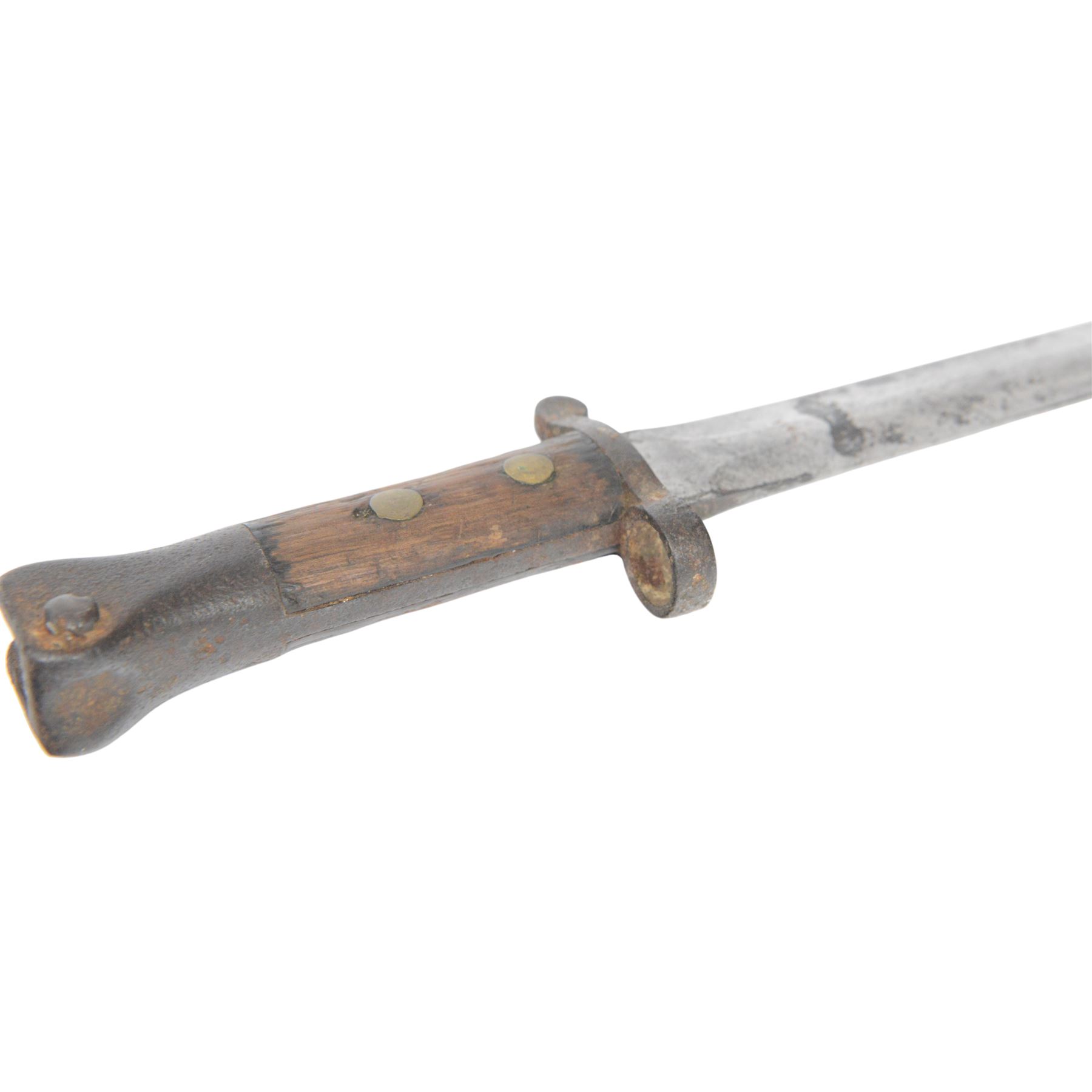 British Lee-Metford bayonet with double edged 30cm blade the ricasso stamped Wilkinson, overall L43cm