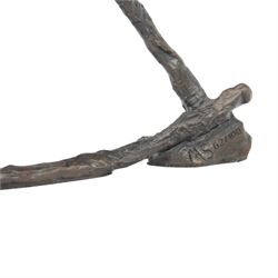 Michael Simpson (British Contemporary): Perching Frogs, set of three limited edition bronzes, monogrammed and numbered 62/100, 10/50 and 26/150, tallest H15cm 