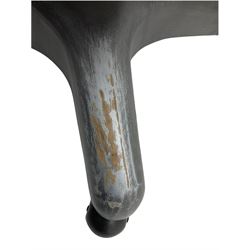 Industrial style metal and wood swivel desk chair
