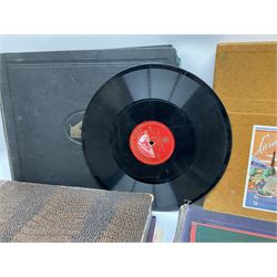 Quantity of 78rpm records including Reader's Digest 'Festival of International Hits' cased set and quantity of other vinyls to include Jesse Crawford etc housed in four folder albums