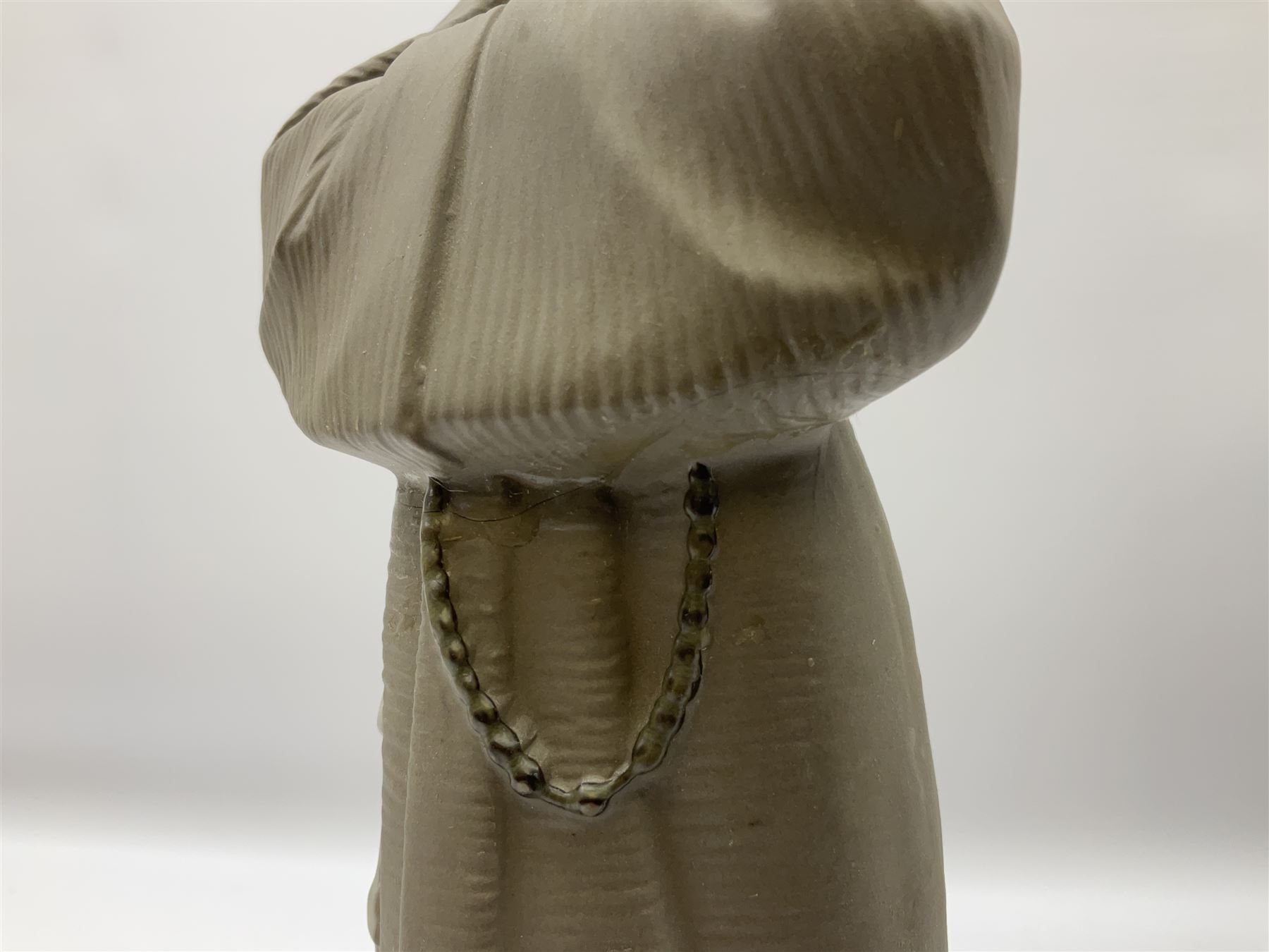 Three Lladro figures of nuns comprising Prayerful Moment no. 5500, Time to Sew no. 5501 and Two Nuns model no. 4611, together with figure of a monk no. 2060, and further Lladro bell figure