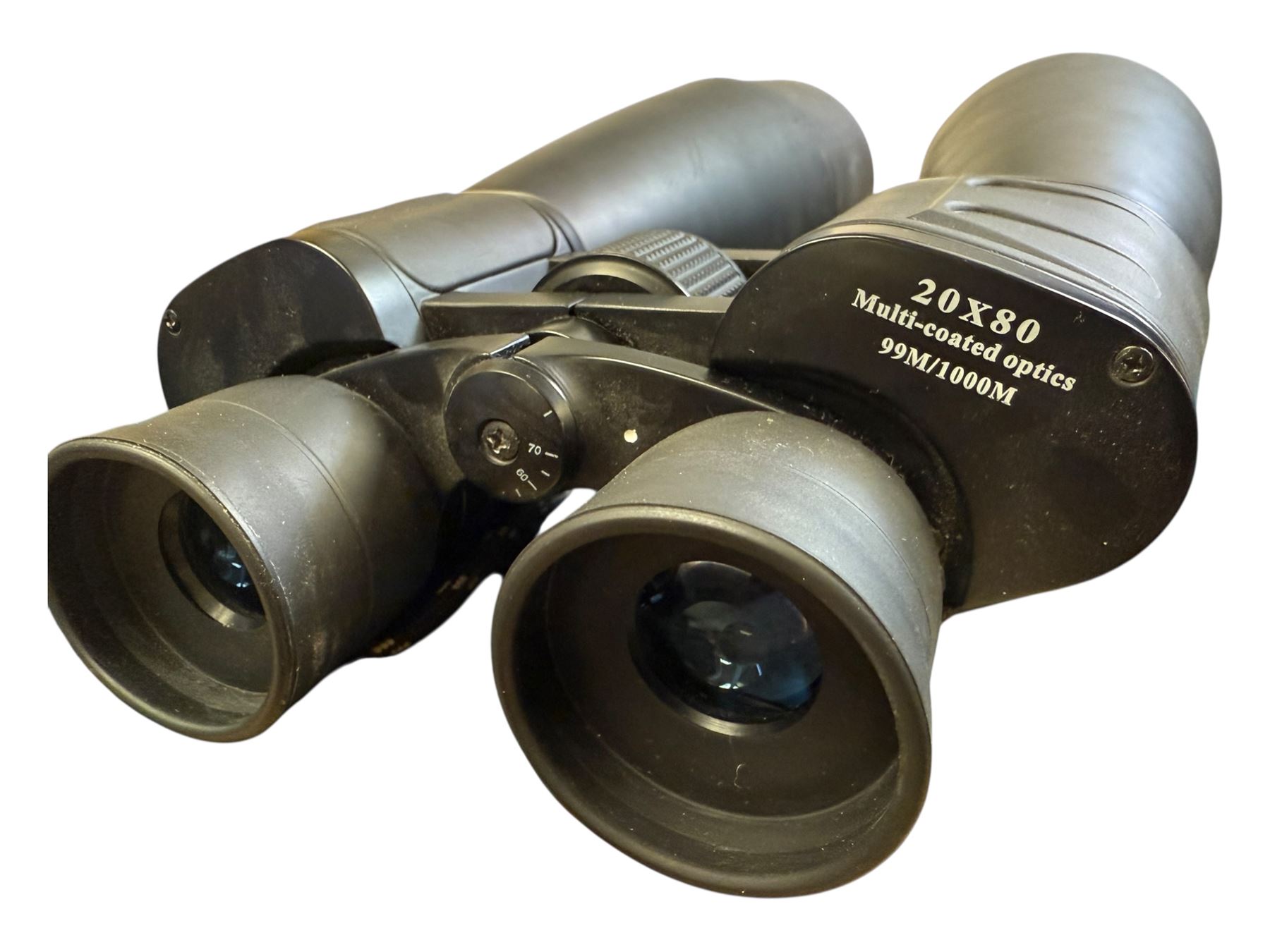 Three draw brass telescope inscribed Thomas Jones Liverpool, pair of 20 x 80 multi-coated optics 99M/1000M binoculars in case and a Nickel Marburg spotting scope in case