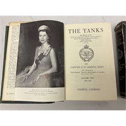 Hitler Adolf: Mein Kampf. The original edition entirely unexpurgated in eighteen parts by Hutchinson & Co. in association with Hurst & Blackett; Hart Capt. B.H. Liddell: The Tanks - History of the Royal Tank Regiment. 1959. Two volumes with dustjackets; The History of the London Rifle Brigade 1859-1919. London 1921; and Covenants With Death. Daily Express Publication. 1934