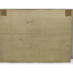 George Morland (British 1763-1804): Figures Outside a Country Church, pencil with washed border signed 18cm x 26cm