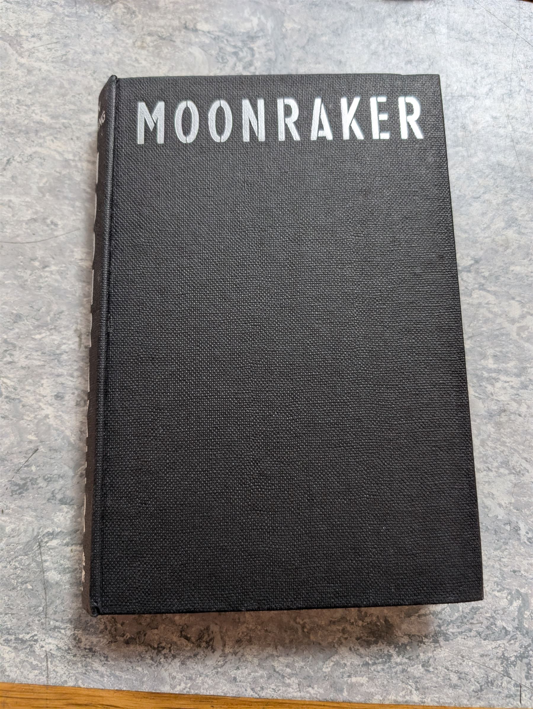 Fleming, Ian - James Bond 'Moonraker' first edition state B, with shoot spelling correction on page 10, original black cloth with silver titles, with orange and yellow flame dust jacket, pub. Jonathan Cape, London 1955