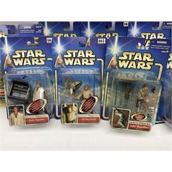 Star Wars - twenty-nine carded action figures comprising fourteen Attack of the Clones; six The Empire Strikes Back; four Return of the Jedi; and five others; all unopened blister packs (29)