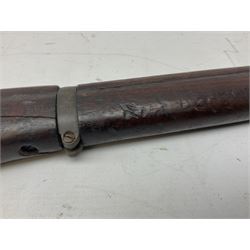WW1 Lee Enfield SMLE bolt-action rifle, dated 1918, with single barrel band and bayonet fitting L113cm FIREARMS CERTIFICATE REQUIRED OR RFD