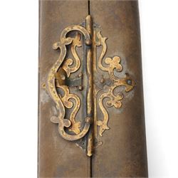 Swiss 19th century musical fan case, plays 'The Campbells are Coming', W36cm