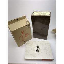 Steiff - limited edition 'Racing Driver' teddy bear wearing overalls with BMW and other logos, No.704/2002 with tag, H13