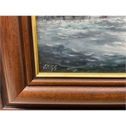 Jack Rigg (British 1927-2023): 'SS Malcolm Miller' and 'Fishing Boat Returning to Anstruther Harbour', pair oils on canvas board signed 19cm x 24cm (2)