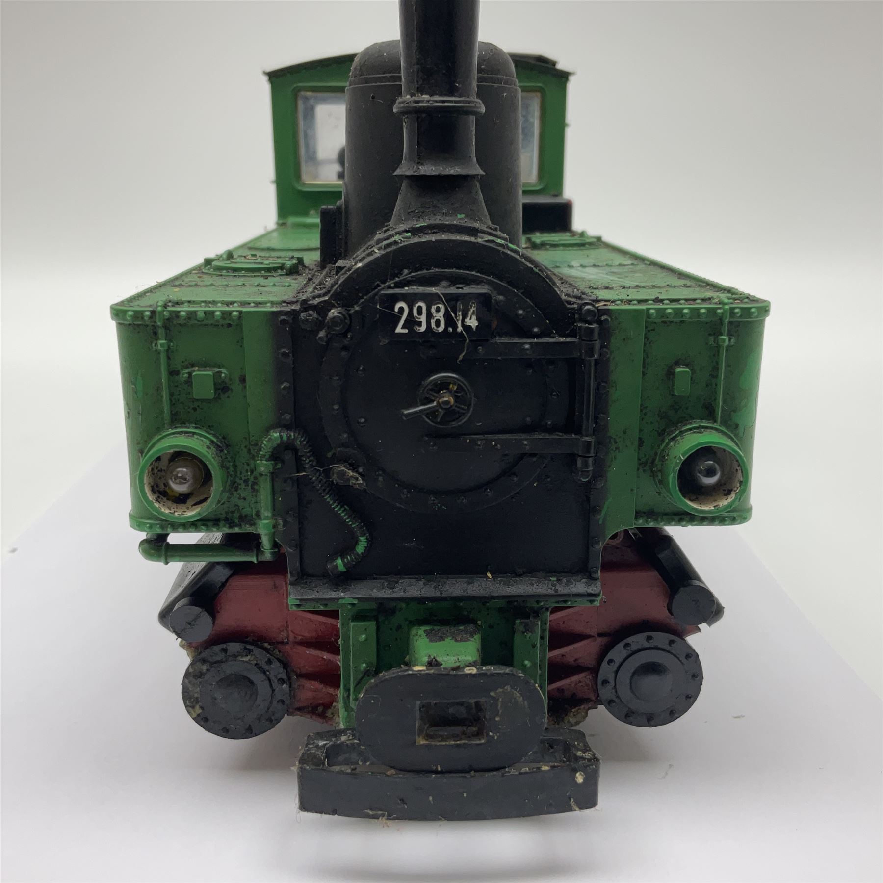 LGB (Lehmann Gross Bahn) G scale, gauge 1 0-6-2 tank locomotive in green and black livery, numbered 298.14 to cab, unboxed