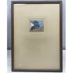 Myles Birket Foster RWS (British 1825-1899): 'The Watermill', gouache unsigned, titled on label verso, 6.5cm x 8.5cm
Provenance: Exh. The Fine Art Society 1947, label verso