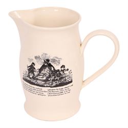 Royal Crown Derby The Yorkshire Rose plate, with certificate, together with Leeds Creamware jug, Matrimony and Courtship