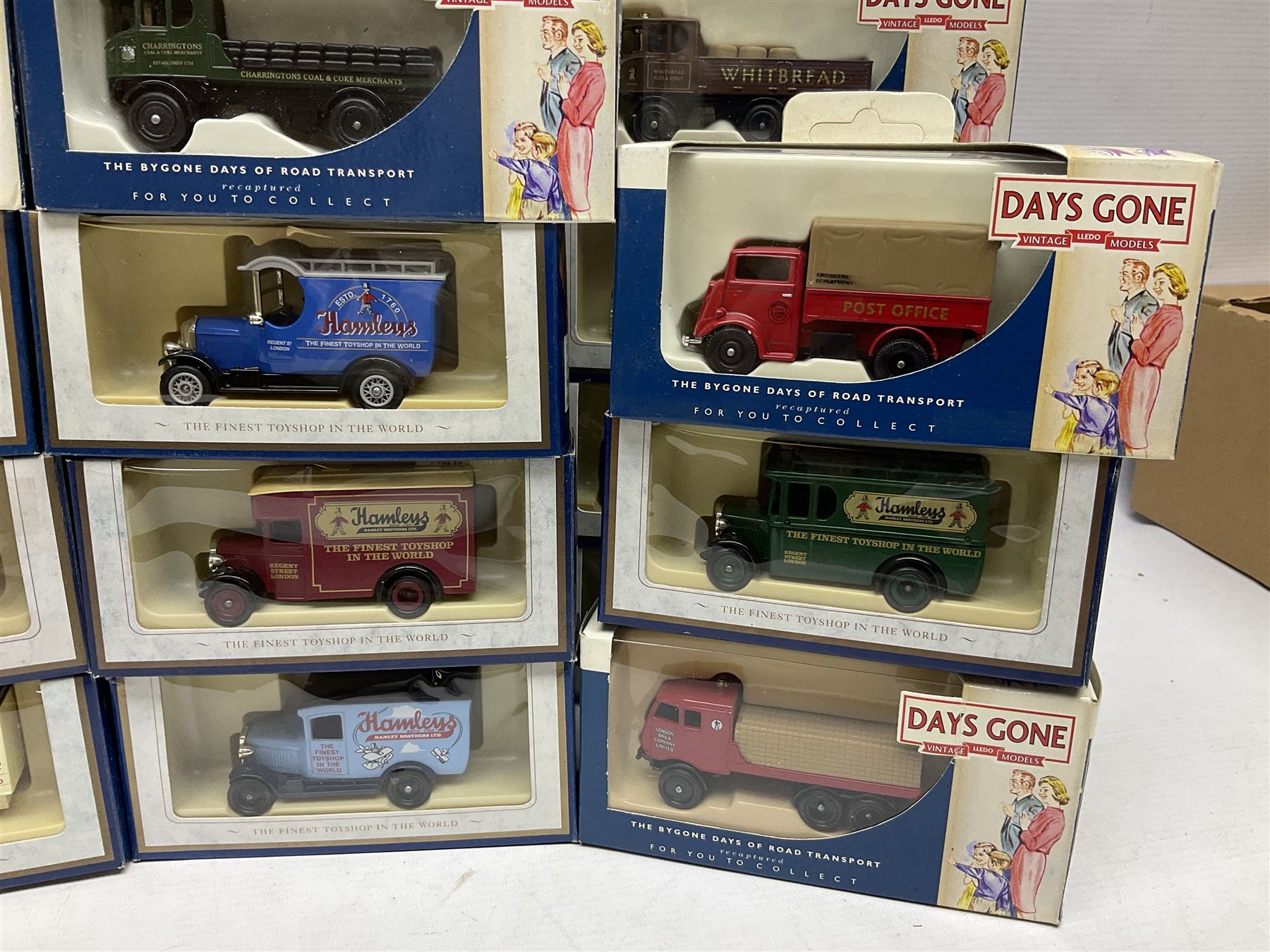 Collection of Days Gone/ Lledo die-cast models including eighteen The Bygone Days of Road Transport, twenty-three Days Gone and twenty-one Hamleys, all boxed (62)