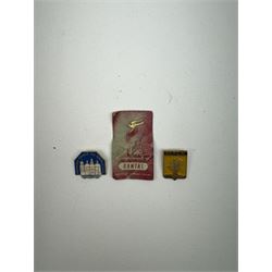 Collection of enamel badges and similar, predominantly Russian examples