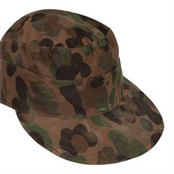WWII SS camouflaged field cap, pea pattern camouflage