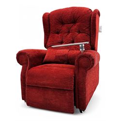 Willowbrook - Hanbury adjustable reclining armchair upholstered in buttoned back wine fabr...