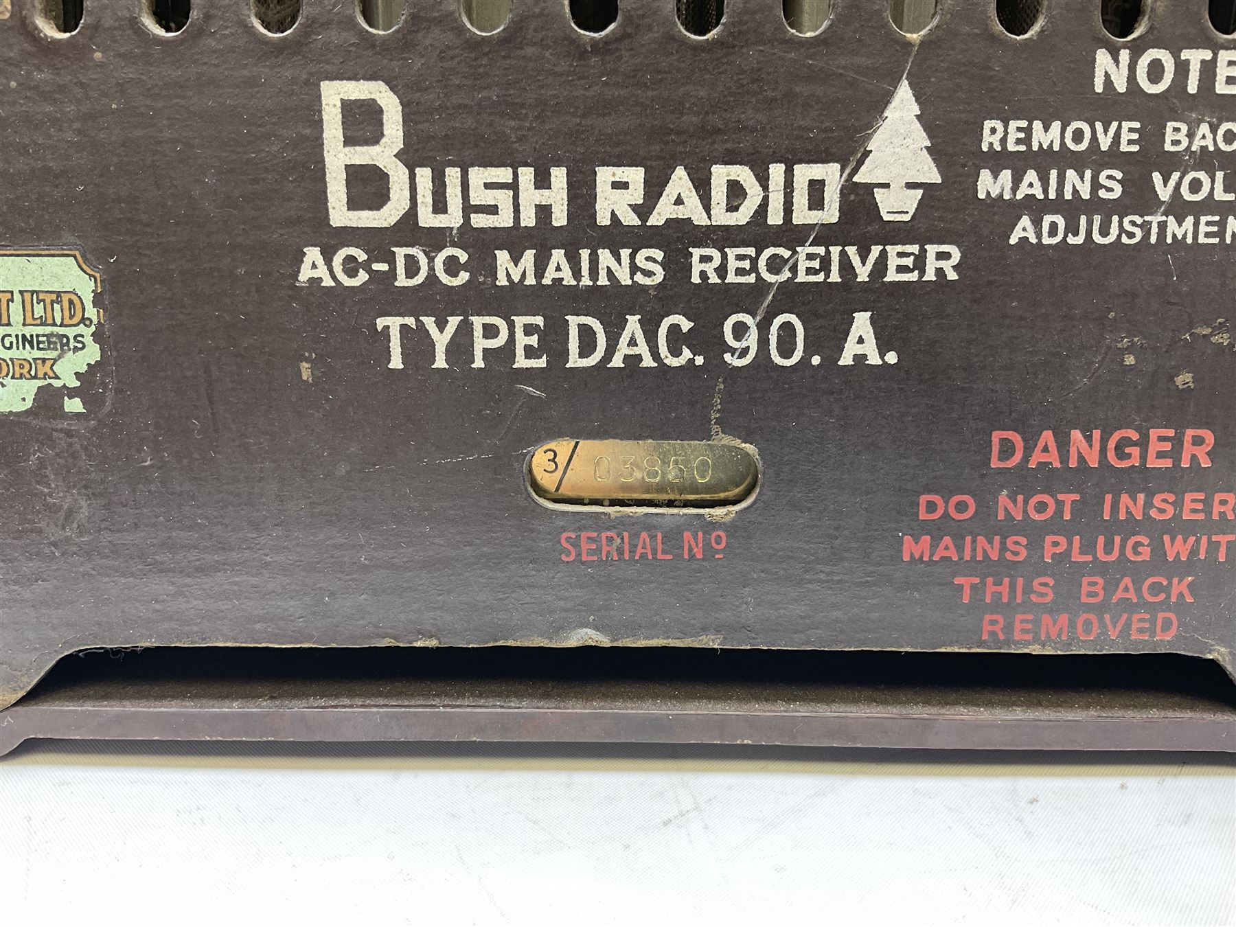 BUSH RADIO ブッシュ ラジオ DAC90A 1950年代 アンティーク