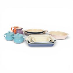 Le Creuset ceramic kitchen wares baking dishes, petit casseroles, jugs etc  